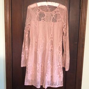 Mauve Pink Lace Dress!